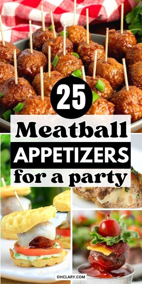 Easy Meatball Appetizers for Party: Elevate your appetizer game with these elegant meatball creations. From Italian-inspired bites to delectable chicken meatballs, these recipes are perfect for any special occasion. Wow your guests with these sophisticated and flavorful appetizers. Meatball Appetizer Recipes, Recipes For A Party, Party Food Meatballs, Meatball Appetizer, Party Meatballs, Meatball Appetizer Recipe, Crockpot Appetizers, Skewer Appetizers, Best Meatballs