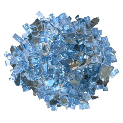 Blue Crushed Glass By Ashland® | Michaels Craft Paper Flowers, Broken Glass Crafts, Ethereal Blue, Vbs Themes, Glass Bottle Diy, Seashell Painting, Floral Bowls, Mosaic Artwork, Wedding Vases