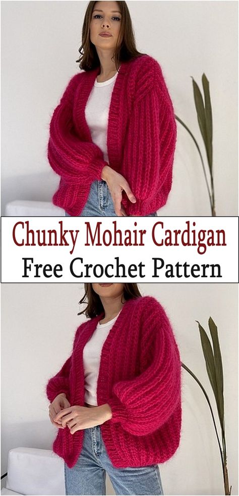 Free Crochet Chunky Sweater Patterns, Free Crochet Oversized Cardigan Patterns, Chunky Hexagon Cardigan Crochet, Crochet Bulky Cardigan, Crochet Sweater Chunky Yarn, Crochet Sweater Cardigan, Chunky Yarn Cardigan Crochet Pattern, Crochet Cardigan Chunky Yarn, Chunky Cardigan Pattern Free