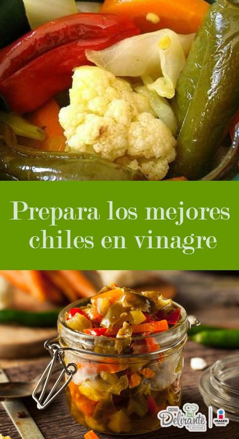 Receta infalible para preparar los mejores chiles en vinagre caseros Crab Apple Recipes, Mexican Salsa Recipes, Fresh Salsa Recipe, Prebiotic Foods, Mexican Snacks, Clean Eating Lunch, Deli Food, Everyday Dishes, Mexican Food Recipes Easy