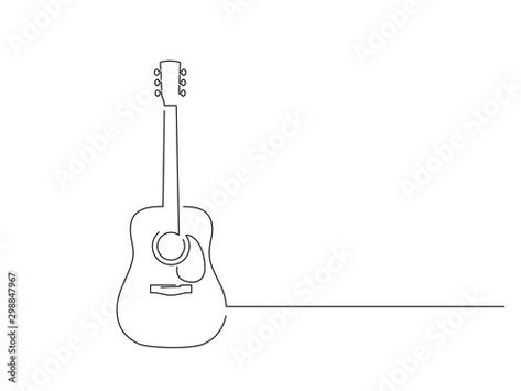 Stock Image: Acoustic guitar isolated line drawing, vector illustration design. Music collection. Guitar Line Drawing, Drawing Vector, Music Collection, Vector Illustration Design, Acoustic Guitar, Line Drawing, Illustration Design, Stock Vector, Vector Illustration