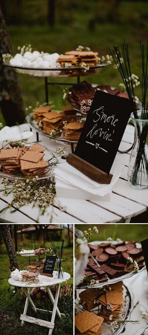 Wedding Picnic Tables, Fall Reception, Autumn Reception, Smores Bar, Jamie Jones, Cozy Wedding, S'mores Bar, November Wedding, Wedding Winter