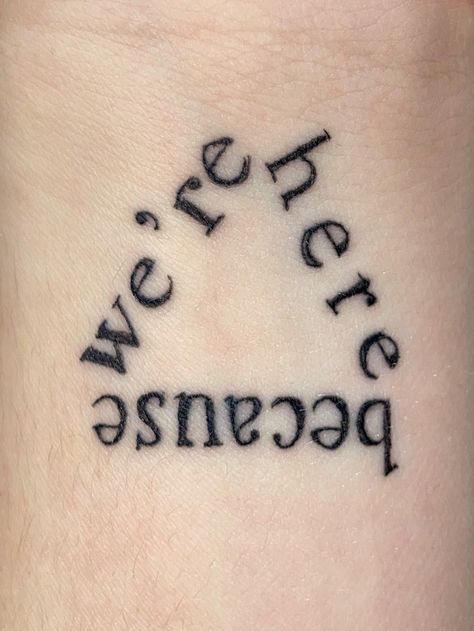 John Green Tattoo, Paradoxical Tattoo, Paradox Tattoo Ideas, John Green Tattoos, Paragraph Tattoo, The Anthropocene Reviewed, Paradox Tattoo, Palm Tattoos, Dream Tattoos