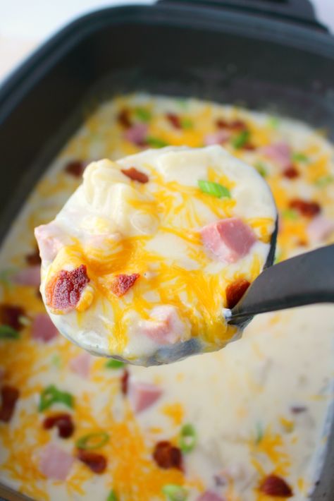 Soup Recipe With Ham, Potato And Ham Soup, Crockpot Ham And Potatoes, Recipe With Ham, Loaded Baked Potato Soup Recipe, Baked Potato Soup Recipe, Best Potato Soup, Potato Bacon Soup, Ham And Potato Soup