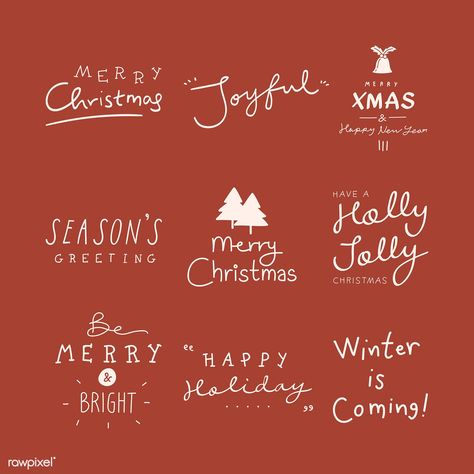 Xmas Typography, Seasons Greetings Typography, Typography Christmas Card, Xmas Inspiration, Christmas Fonts Free, Happy Christmas Greetings, Merry Christmas Typography, Holiday Logo, Christmas Gift Tags Diy