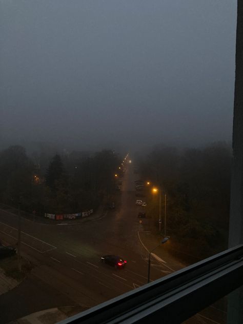 f Comfy Core Aesthetic, Night Cars Aesthetic, Foggy Night Aesthetic, Foggy Morning Aesthetic, Quiet Aesthetic, Foggy Aesthetic, Dark Morning, Foggy Landscape, Foggy Night