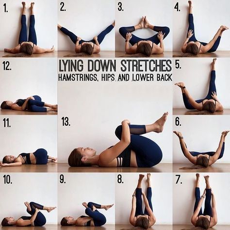 Lying down Stretches, Hamstrings, hips and Lower back. Yoga Ashtanga, Yoga Kundalini, Body Transformations, Yoga Beginners, Yoga Iyengar, Yoga Posen, Iyengar Yoga, Yoga Help, Yoga Exercises