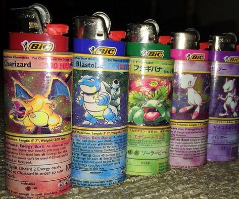 Classic Pokemon, Lighter Sleeve, Pokemon Light, Lighter Art, Bic Lighter, Cool Lighters, Spark Up, Pokemon Card, Puff And Pass