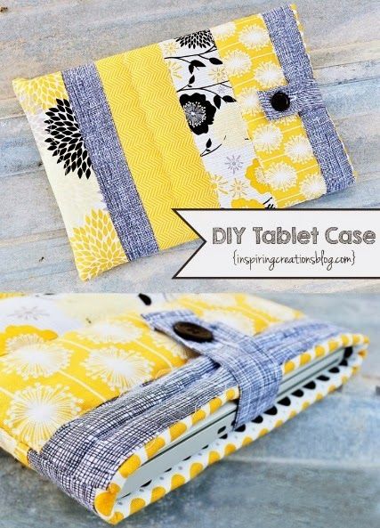 Diy Tablet Case, Inexpensive Diy Gifts, Diy Sy, Diy Sac, Cases Diy, Creation Couture, Free Quilting, Diy Sewing Projects, Fabric Projects