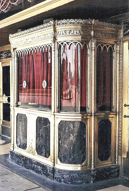 Ticket office, Fox Theater, Woodward Avenue, Detroit. Designed by C. Howard Crane, 1928 Abandoned Detroit, Vintage Movie Theater, Fox Theater, Detroit Rock City, Detroit History, Ticket Booth, Marble Vinyl, Sarah Brightman, Marble Box