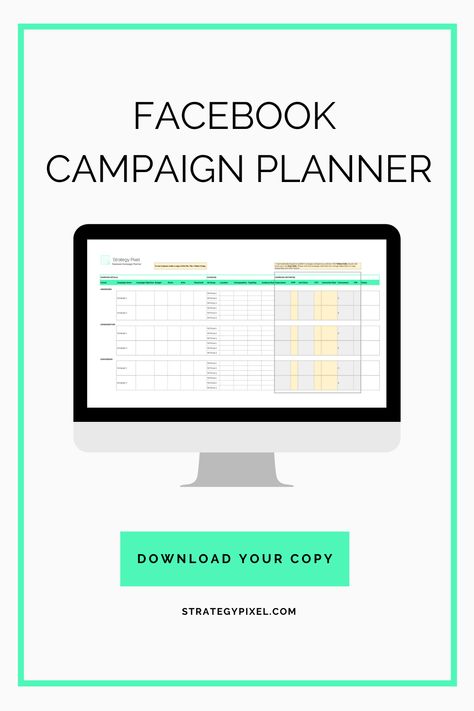 This Facebook Campaign Planner consists of a Google Sheets file that includes all you need to plan your campaigns, ad groups and ads effectively and get the most out of Facebook. Get yours today! #socialmedia #paidsocial #socialads #facebookads #facebookcampaigns #digitalmarketing ​ Campaign Planning Template, Facebook Content, Google Spreadsheet, Campaign Planning, Paid Social, Ad Copy, Content Planner, Ad Agency, Free Facebook