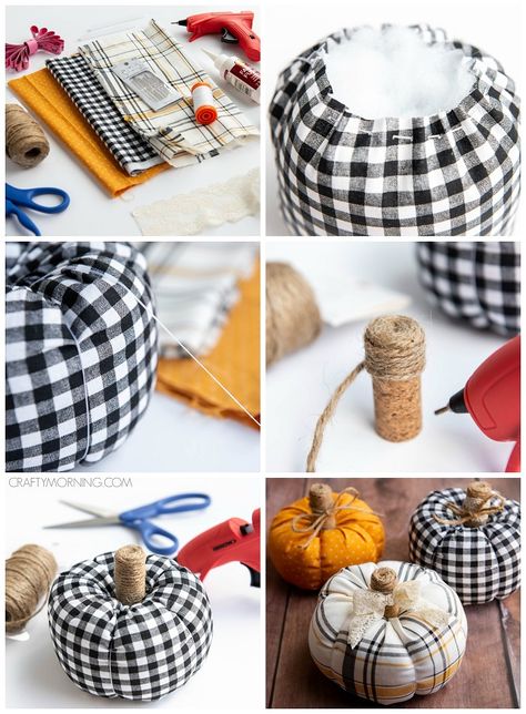 Material Pumpkins, Make Fabric Pumpkins, Pumpkin Tutorial, Pumpkin Patterns, Fall Pumpkin Crafts, Eco Crafts, Fall Sewing, Fall Thanksgiving Decor, Fall Halloween Crafts