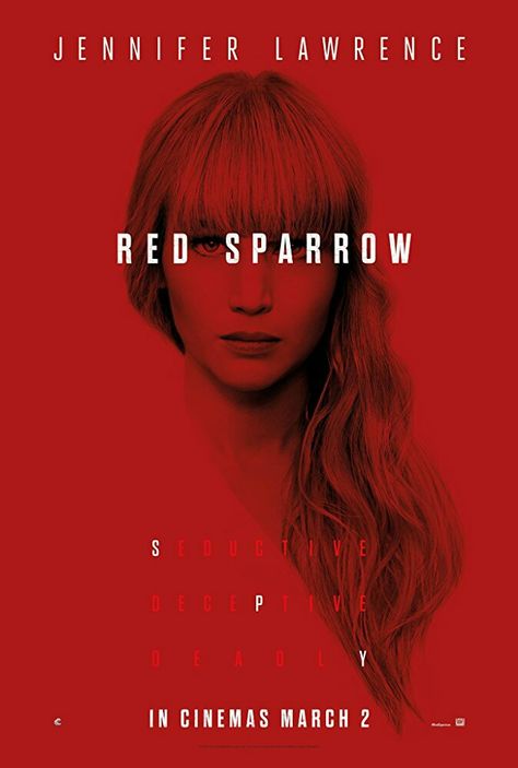 Red Sparrow movie poster Action & Adventure Movie Posters & Artwork #movieposters #movietwit #MovieBuff #action #adventure #drama #artwork #adventuremovies  #actionmovies Red Sparrow Movie, Jennifer Lawrence Red Sparrow, Red Sparrow, Mary Louise Parker, Full Mon, Joel Edgerton, 2018 Movies, All Movies, Movie List