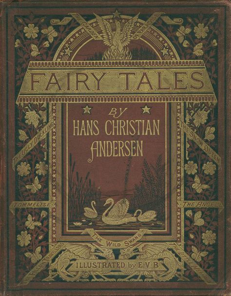 Illustration Art Nouveau, Andersen's Fairy Tales, Book Cover Illustration, Fairy Tale Books, Vintage Book Covers, Beautiful Book Covers, Fairy Book, Arte Inspo, Hans Christian