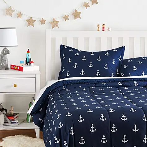 Nautical Bedding Sets, Beach Bedding Sets, Blue Bedspread, Kids Comforter Sets, Nautical Bedding, Twin Size Comforter, Theme Beds, Kids Comforters, Microfiber Bed Sheets