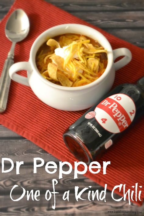 Dr Pepper One of a Kind Chili #Recipe.  Dr Pepper recipes.  Recipes with Dr Pepper  #passthepepper  #ad  easy chili recipes.  Dr Pepper recipe Chili Recipe With Dr Pepper, Recipes With Dr Pepper, Dr Pepper Chili Recipe, Dr Pepper Chili, Dr Pepper Recipes, Chilli Bar, Easy Chili Recipes, Chili Pot, How To Cook Chili