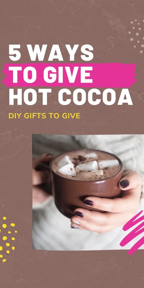 Hotchocolate Homemade Gift, Hot Chocolate Gift Basket Ideas Diy, Hot Cocoa Gifts Diy, Hot Chocolate Gifts Diy, Diy Hot Cocoa Gift, Hot Chocolate Kits, Hot Cocoa Gift Ideas, Hot Cocoa Gifts, Hot Chocolate Gift Basket