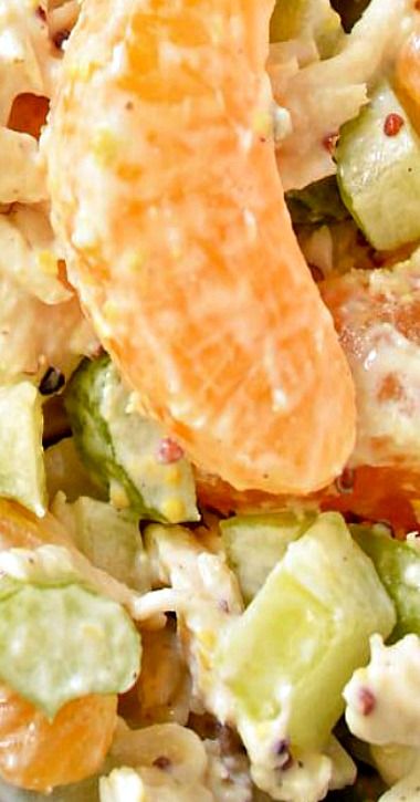 Mandarin Chicken Salad Recipe, Mandarin Orange Chicken Salad 12 Tomatoes, Fresh Mandarin Orange Recipes, Mandarin Orange Chicken Salad, Satsuma Recipes, Orange Chicken Salad, Mandarin Orange Chicken, Chicken Egg Salad, Citrus Fruit Salad