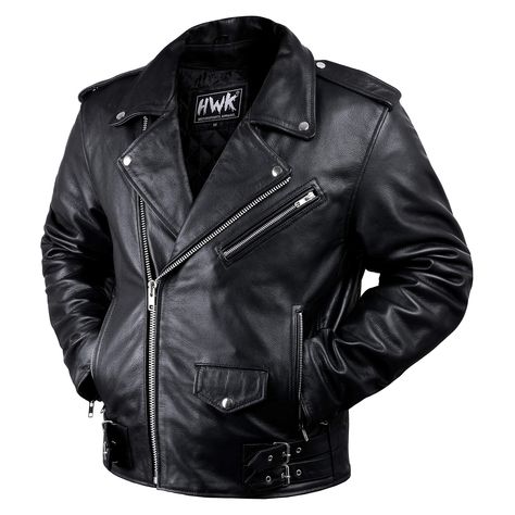 PRICES MAY VARY. Ride Safe. Your enduro HWK Motorcycle Jacket is constructed with top-quality 1.1mm - 1.2mm thick black leather. Removable CE armor on the back, elbows, and shoulders gives additional impact protection Weather Resistant. A breathable micro-mesh polyester fabric thermal lining on your men's leather jacket will keep you cool during summer, warm during winter, and comfortable in all weather conditions Custom Fit. Easily adjust the fit of your leather jacket for men with stainless st Armored Jacket, Mens Motorcycle Jackets, Biker Jacket Men, Motorcycle Jacket Mens, Riding Jacket, Motor Bike, Biker Jackets, Motorcycle Riding, Men's Leather Jacket