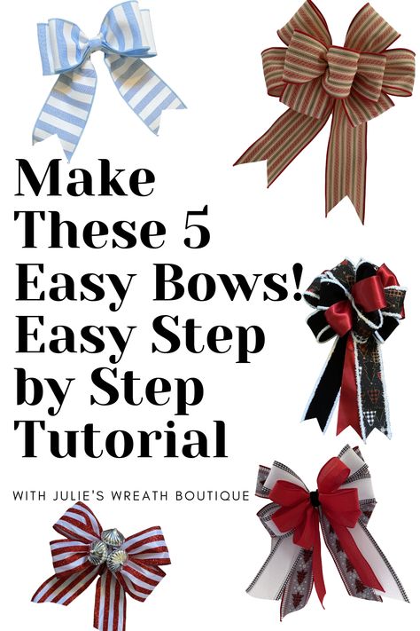 Make a bow easily with simple step by step instructions by hand and using a Pro Bow the Hand. Bow Making, How to make a bow by hand, Bow makers, easy to follow tutorial, Bows, Bows for Christmas, Bows for gifts, Christmas Tree Bows, Christmas Decorating, DIY Home Decore, Ribbon, Make a Bow, Easy Bow, Looped Bows, #homediy #christmas #howtomakeabow Diy Wreath Bow Tutorial, Easy Bows, Bow Making Tutorials, Simpul Pita, Easy Bow, Christmas Bows Diy, Headband Diy, Homemade Bows, Buat Pita