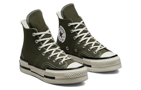 Converse Chuck 70 Plus, Chuck 70 Plus, Converse 1970s, Mountain Wear, Shoe Converse, High Top Shoe, Green Sneakers, Converse Chuck 70, Chuck 70