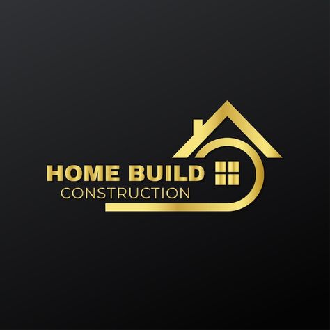 Vector home build construction real esta... | Premium Vector #Freepik #vector #company-logo #logo-templates #business-logo #logo-design Building Logo Design Ideas, Company Logos Design, Construction Logo Design Ideas, Construction Logo Ideas, Builder Logo Design, Building Company Logo, Company Logo Design Ideas, Contractor Logo, Build Logo