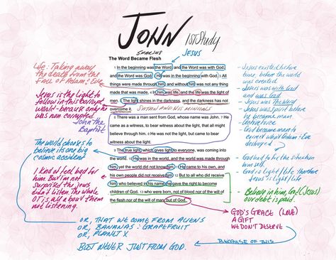 John 1 1st Study | Aj Ws | Flickr John 1 Bible Study Notes, John Study Guide, John Study Notes, John Chapter 1 Bible Study, John 1 Journaling, John Chapter 3 Bible Journaling, Studying The Book Of John, John Bible Journaling Notes, 1 John Bible Study