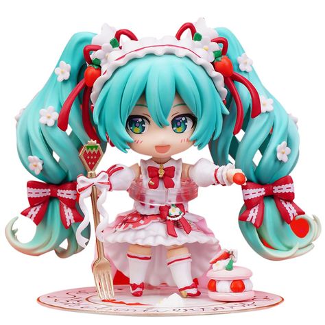 PRICES MAY VARY. This stand approximately 4.1 inch. On August 31, 2022, the 15th anniversary "Hatsune Miku" has arrived in a cute "strawberry" motif after the 15th anniversary. Based on the illustrator Yunu Morikura, the visuals drawn for the figure. It can be used as a daily gift, as a commemorative gift or birthday gift, Christmas gift, Halloween gift, it is a perfect gift choice. These animation figures can be placed on desks, display cabinets, computer cases. Includes a mischievous tongue-sp Anime Sculpture, Hatsune Miku 15th Anniversary, Hello Kitty Videos, Miku Hatsune Vocaloid, Miku Cosplay, Vocaloid Funny, Characters Inspiration Drawing, Silly Cats Pictures, Anime Figurines