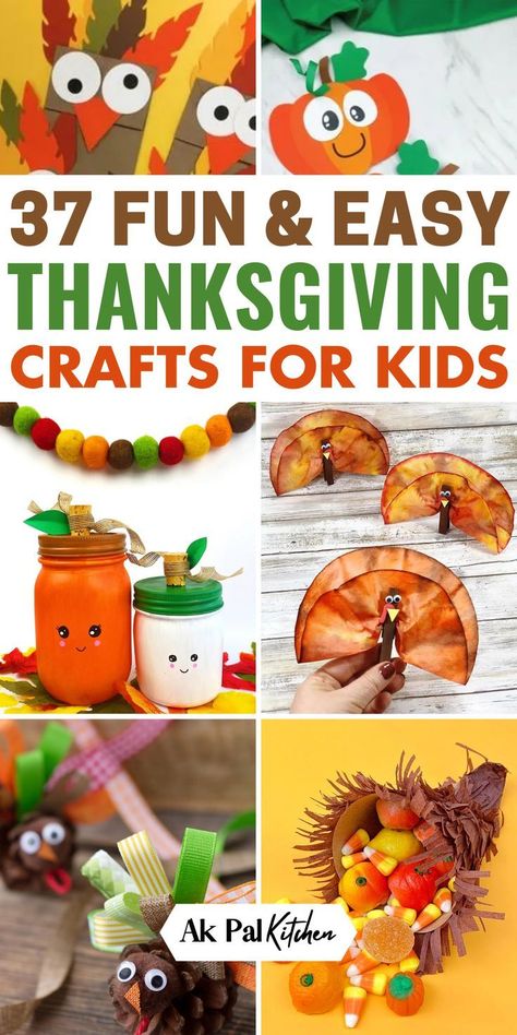 Easy Thanksgiving Crafts For Kids, Thanksgiving Art Projects, Thanksgiving Centerpieces Diy, Diy Thanksgiving Crafts, Thanksgiving Crafts For Toddlers, Easy Diy Thanksgiving, Fun Thanksgiving Crafts, Thanksgiving Crafts Preschool, Easy Thanksgiving Crafts