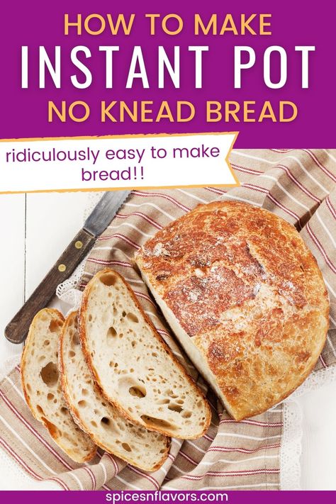 This Instant Pot No Knead Bread is one of first bread recipe that I had proofed in the Instant Pot. Instant Pot Breads are amazingly flavourful and absolutely cuts down your time to half. This No Knead Bread recipe is ridiculously easy to make, the flavour combination is to die for, a must try recipe. Can You Bake Bread In An Instant Pot, Bake Bread In Instant Pot, Gluten Free Instapot Bread, Homemade Bread Instant Pot, Instapot Bread Recipe Easy, Instant Pot Gluten Free Bread, Instant Pot Bread Recipes Easy, Insta Pot Bread, Instant Bread Recipes