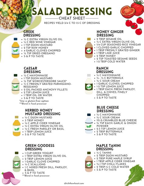 Healthy Homemade Salad Dressing Recipes, Homemade Salad Dressing Recipes, Healthy Low Calorie Dinner, Healthy Dressing Recipes, Homemade Salad Dressing Healthy, Paleo Salad, Best Salad Dressing, Easy Salad Dressing Recipes, Healthy Dressing