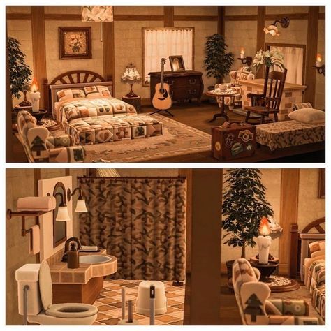 Acnh Teddy House, Resturant Ideas Happy Home Paradise, Acnh Cabin Bedroom, Acnh Fall Home Interior, Acnh Fauna House Interior, Acnh Cottage Core Living Room, Maple Acnh House, Acnh Room Design Basement, Acnh Home Designs