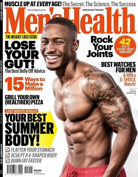 Get your digital copy of Men's Health South Africa-November 2018 issue Black Muscular Men, Bowflex Workout, Man Pictures, Better Men, Man Anatomy, Healthy Man, Black Men Street Fashion, Muscle Up, Fitness Magazine