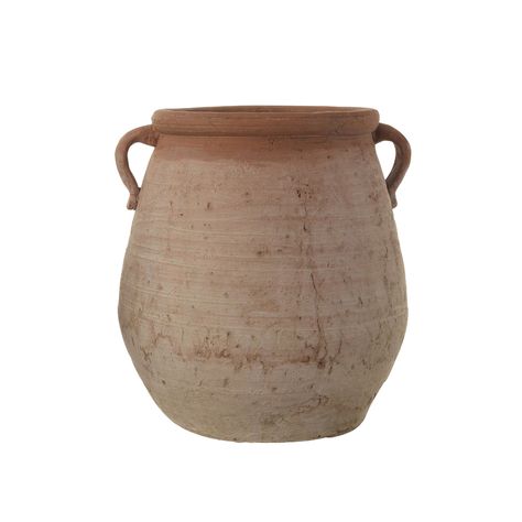 A white-washed terracotta planter in an urn style. Dimensions: Small: W:9.00" x D:8.50" x H:10.00" Large: W:13.00" x D:13.50" x H:13.75" Materials: Terracotta Contact us Terracotta Urn, Terracotta Table, Table Vase, Terra Cotta, Vase, Orange, White