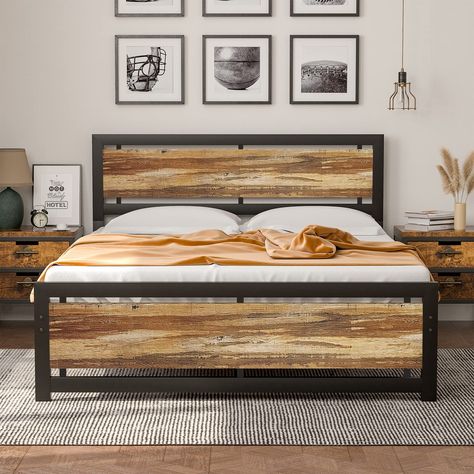 Cama Industrial, King Metal Bed, King Metal Bed Frame, Steel Bed Design, Bed Frame Platform, 12 Strong, Bed Frame Design, Full Size Bed Frame, Steel Bed