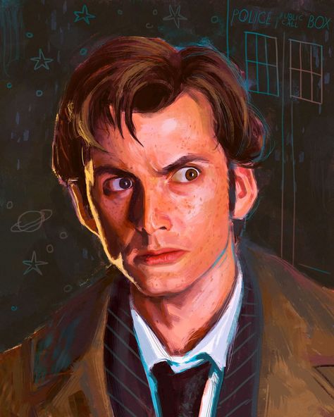 Doctor Drawing, Doctor Who 10, Doctor Who Fan Art, David Tennant Doctor Who, Tv Doctors, Doctor Who Art, 10th Doctor, On To The Next, Tenth Doctor