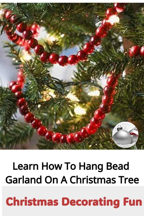 Bead garland length will depend on the height of the tree and how tight or loose you string the strands. 3 Christmas Tree Bead Garland Ideas To Try. Garland Alternatives On Tree, How Much Garland For Christmas Tree, Red Beads Christmas Tree, Christmas Tree With Beads And Ribbon, Adding Beads To Christmas Tree, Simple Christmas Tree Garland, Red Bead Garland On Christmas Tree, Christmas Tree With Beaded Garland, Red Beads On Christmas Tree