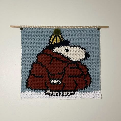 Frank Ocean Crochet Pattern, Snoopy Tapestry, Crochet Snoopy, Pixel Grid, Start Crocheting, Grid Patterns, Crochet Business, Custom Crochet, Ipad Sleeve