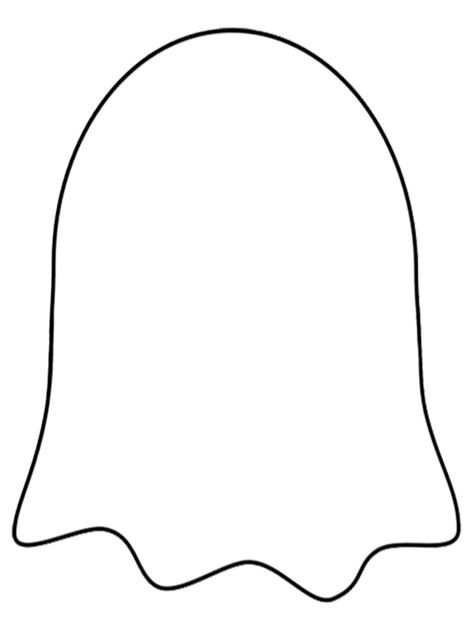 Cute Ghost Faces Template, Puffy Ghost Halloween Craft, Ghost Template For Kids, Ghost Templates Free Printable, Ghost Cut Out Template, Ghost Cutout Template, Molde Fantasma Halloween, Ghost Printable Free, Ghost Pattern Template