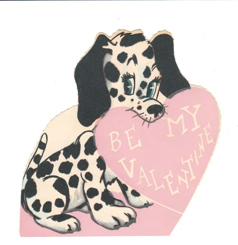 Vintage Valentine Art, Valentine Poster, Valentines Illustration, Victorian Valentines, Dalmatian Puppy, 강아지 그림, Vintage Valentine Cards, Valentines Wallpaper, Retro Valentines