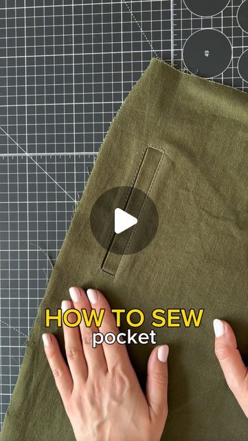 Julija Gobere on Instagram: "One of the most beautiful pockets - welt pocket🤩 This pocket technique loves accuracy, so the more markings you’ll make - the easier it will be to sew!😉🤗 

#sewingtutorial #howtosew #sewingproject" How To Make Pockets Sewing, How To Sew Back Pockets On Pants, How To Make Pockets In Pants, Sewing Pockets Tutorial, Hidden Pockets Clothing, Pockets Sewing Ideas, Welt Pocket Tutorial, Diy Pockets, Pocket Sewing Pattern