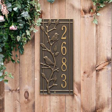 Montague Metal Products 1-Line Wall Address Plaque & Reviews | Wayfair