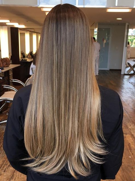 long+straight+brown+hair+with+balayage+highlights Blonde Bayalage Highlights On Brown Hair, Brown Hair With Balayage Highlights, Brown Hair With Balayage, Long Straight Brown Hair, Balayage On Brown Hair, Straight Brown Hair, Light Ash Brown Hair, Balayage Straight, Balayage Straight Hair