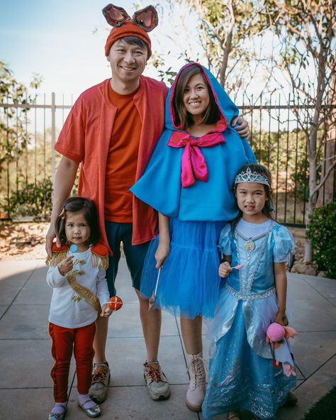 Diy Cinderella Family Costume, Cinderella Costume Family, Diy Fairy Godmother Costume Cinderella, Cinderella Group Costume, Cinderella And Fairy Godmother Costumes, Cinderella Family Costumes, Family Cinderella Halloween Costumes, Diy Cape Pattern, Cinderella Family Costume Ideas