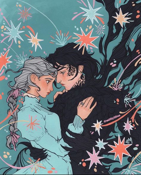 Howl In The Book, Howl Sophie Fanart, Sophie Howls Moving Castle Fan Art, Cute Ghibli Art, Howl’s Moving Castle Fanart, Howl Eating Star, Studio Ghibli Howls Moving Castle Art, Studio Ghibli Inspired Art, Howls Moving Castle Fan Art