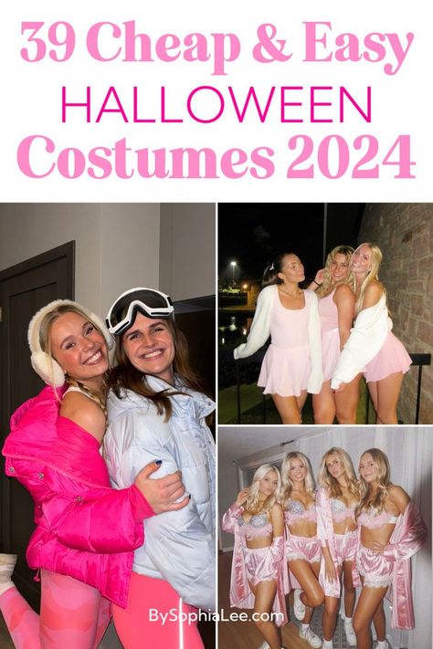 If you want the trendiest costume of the year for super cheap, these ideas are for you!! Super cute but super easy and good on a tight budget. East Halloween Costumes, At Home Halloween Costumes, Cheap Easy Halloween Costumes, Cheap Halloween Costumes Diy, Super Easy Halloween Costumes, Easy Halloween Costume Ideas, Home Halloween Costumes, Easy College Halloween Costumes, Easy Halloween Costumes For Women