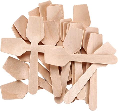 Amazon.com: Gmark 4" Mini Wooden Spoons Pack of 100, Disposable Square End Tasting Spoon, Sampling Yogurt Spoon Ice Cream Spoon, Biodegradable Compostable Birchwood GM1101A : Health & Household Yogurt Dessert, Disposable Cutlery, Wooden Cutlery, Ice Cream Spoon, Wedding Wall, Coffee Dessert, Disposable Plates, Wood Spoon, Outside The Box