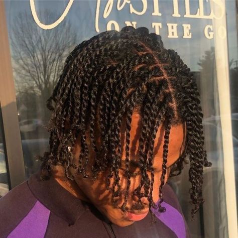 Twist Hair Men, Two Strand Twist Hairstyles, Mens Twists Hairstyles, Hair Twists Black, Boy Braids Hairstyles, Cornrow Hairstyles For Men, Braids For Boys, Twisted Hair, Dreadlock Hairstyles For Men