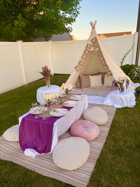 Blushy TeePee ⛺️ Picnic Rentals @tacarril or Dm @blushsalonandboutiquellc #teepeeparty #outdoorpicnic #tentrentals #teepeetent #teepeeparties #teepeewedding #teepeesleepover #teepeekids #teepeepicnic #partyrentals #nwipartyrentals #nwipicnic #nwitents #nwipartyrentals #nwiteepee #nwikidsparty #nwiwedding #nwibirthday #nwibrunch #teenparty #outdoorparty Teepee Tent Picnic, Picnic Tent Ideas, Teepee Decor Ideas, Picnic Rosa, Teepee Picnic, Beach Balloons, Wine Cheese Board, Tent Picnic, Party Rentals Business