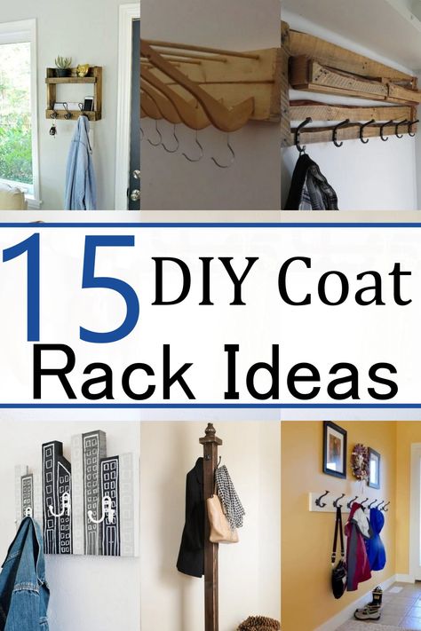 Coat Racks Diy, Diy Coat Hanger Wall, Coat Rack Ideas, Coolest Crafts, Cool Crafts, Diy Coat Rack, Dog Sweater Crochet Pattern, Entryway Coat Rack, Diy Coat